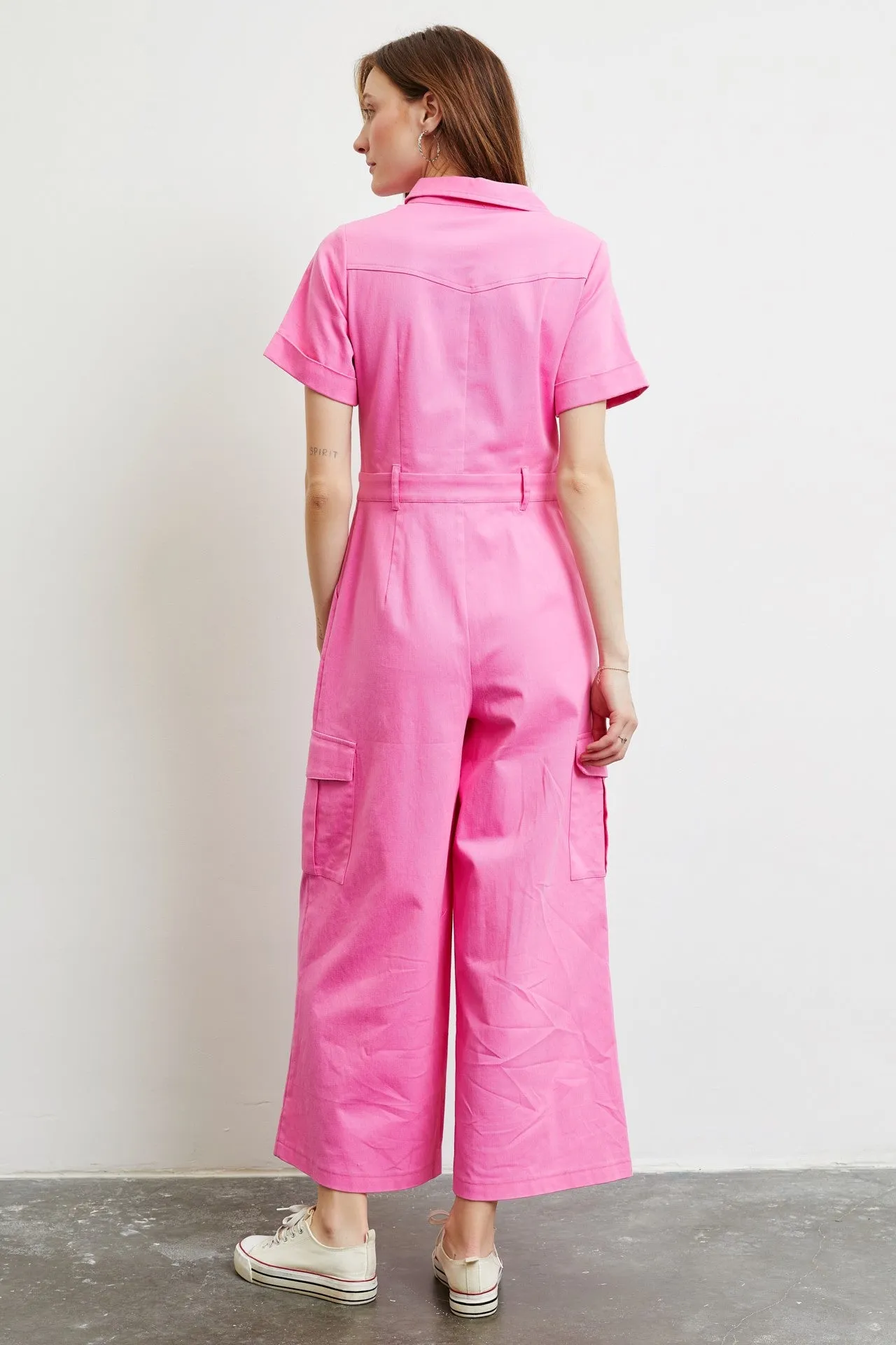Hot Pink Utility Jumpsuit sold by Pinkblush product image thumbnail 3