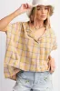 Mustard Mineral Washed Loose Fit Shirt sold by Pinkblush