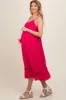 Fuchsia Button Front Pocketed Maternity Midi Dress sold by Pinkblush