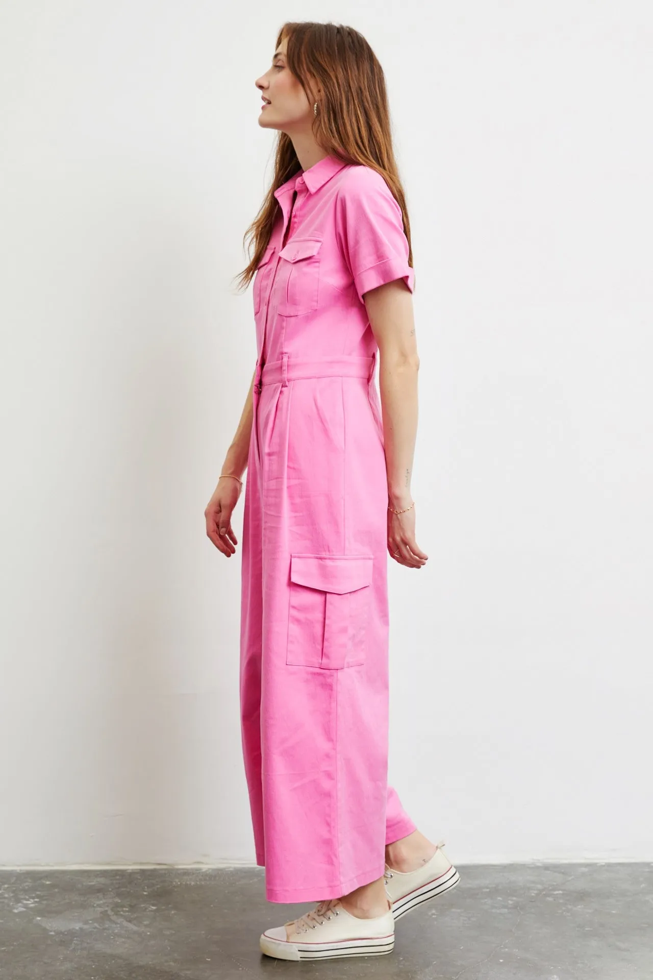 Hot Pink Utility Jumpsuit sold by Pinkblush product image thumbnail 2