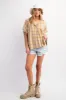 Mustard Mineral Washed Loose Fit Shirt sold by Pinkblush