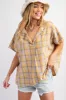 Mustard Mineral Washed Loose Fit Shirt sold by Pinkblush
