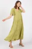 Green Button Detail Tiered Maxi Dress sold by Pinkblush