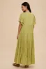 Green Button Detail Tiered Maxi Dress sold by Pinkblush