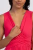 Coral Sleeveless Draped Front Nursing Top sold by Pinkblush