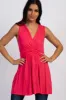 Coral Sleeveless Draped Front Nursing Top sold by Pinkblush