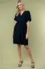 Black Linen Puff Sleeve Dress sold by Pinkblush