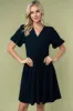 Black Linen Puff Sleeve Dress sold by Pinkblush