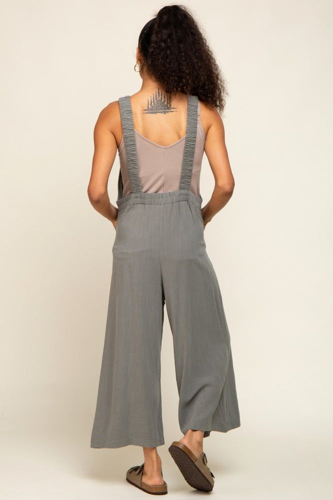 Olive Sleeveless Cropped Jumpsuit sold by Pinkblush product image thumbnail 3
