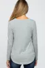 Heather Grey Basic Maternity Long Sleeve Top sold by Pinkblush