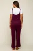Burgundy Sleeveless Pocketed Wide Leg Maternity Jumpsuit sold by Pinkblush