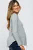 Heather Grey Basic Maternity Long Sleeve Top sold by Pinkblush