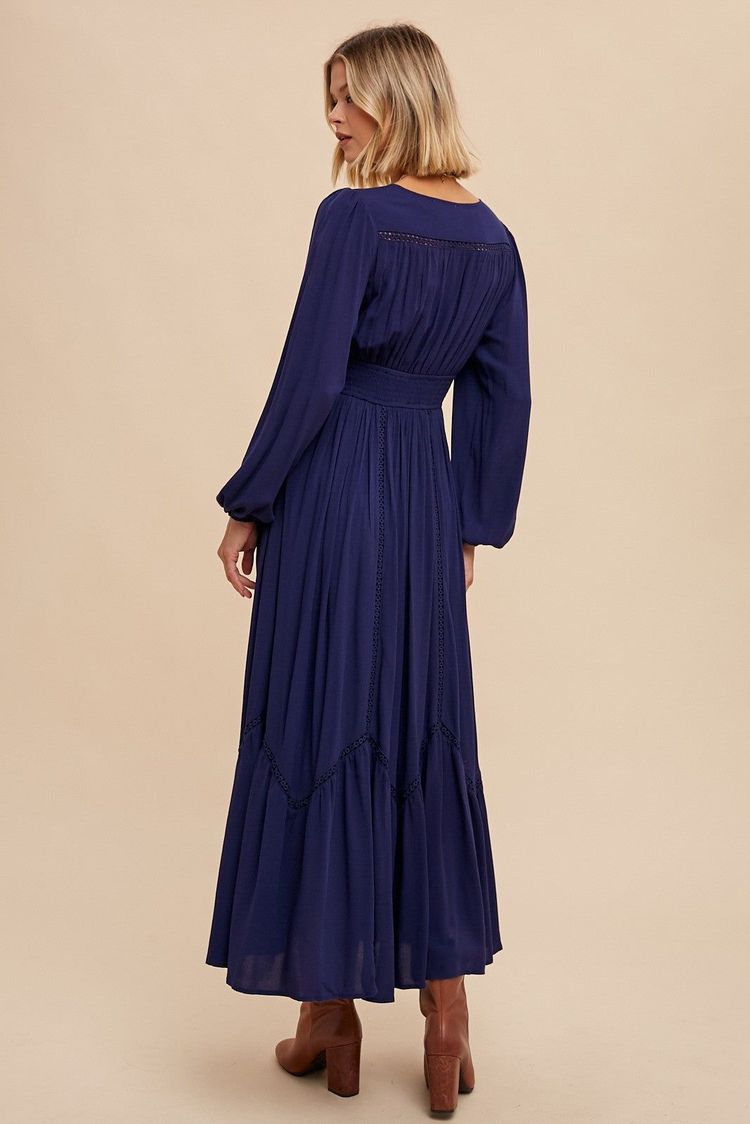 Midnight Lace Inset Maxi Dress sold by Pinkblush product image thumbnail 2