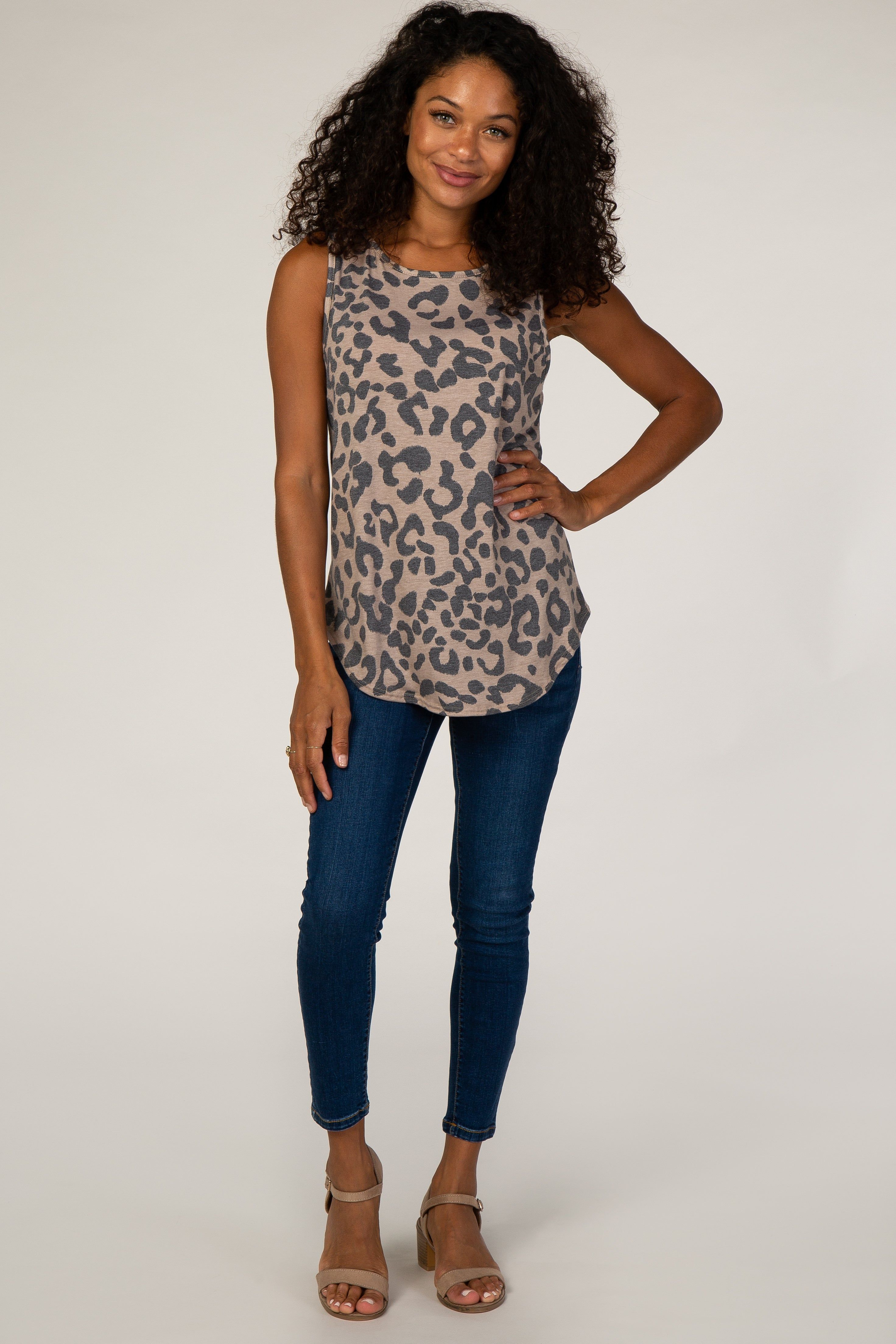 Mocha Animal Print Tank sold by Pinkblush product image thumbnail 2