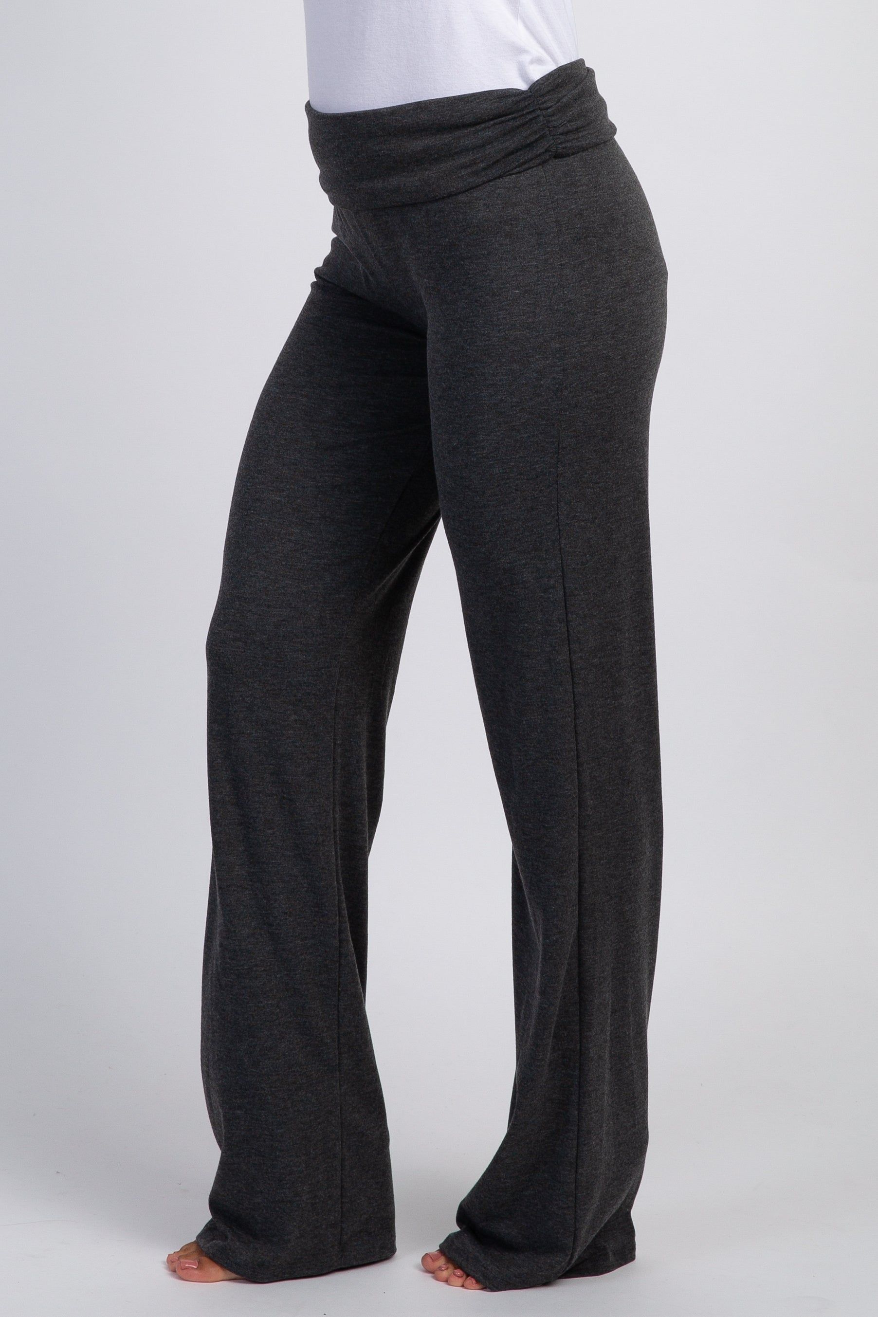 PinkBlush Charcoal Grey Foldover Lounge Pants sold by Pinkblush product image thumbnail 3
