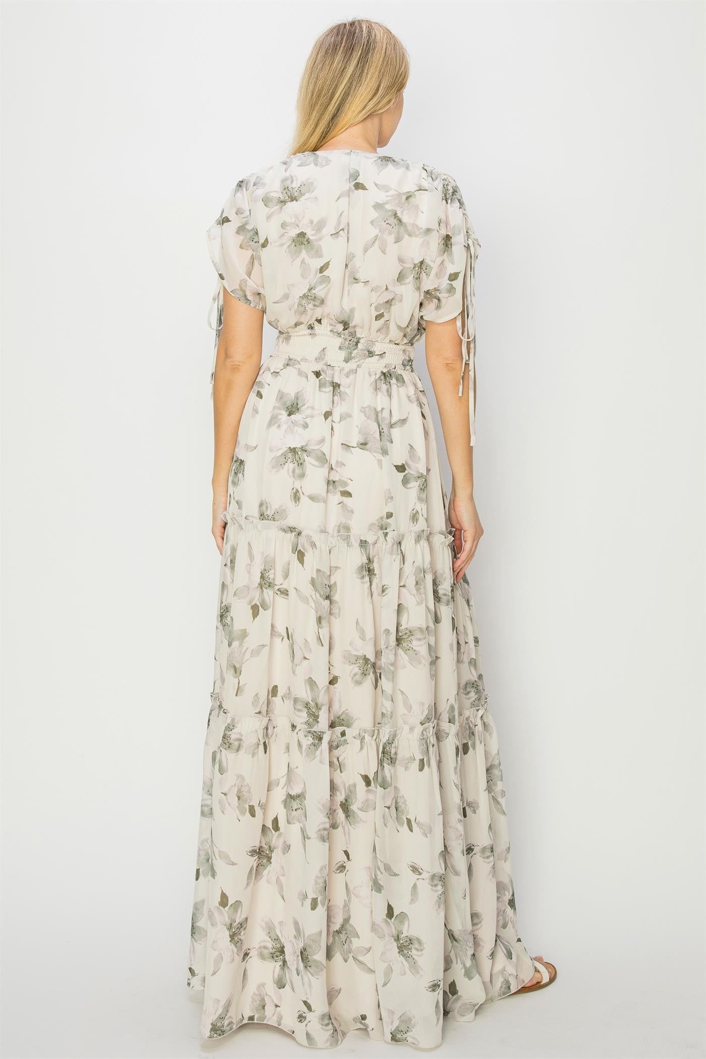 Sage Floral Maxi Dress sold by Pinkblush product image thumbnail 3