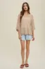 Beige Knit Short Sleeve Top sold by Pinkblush