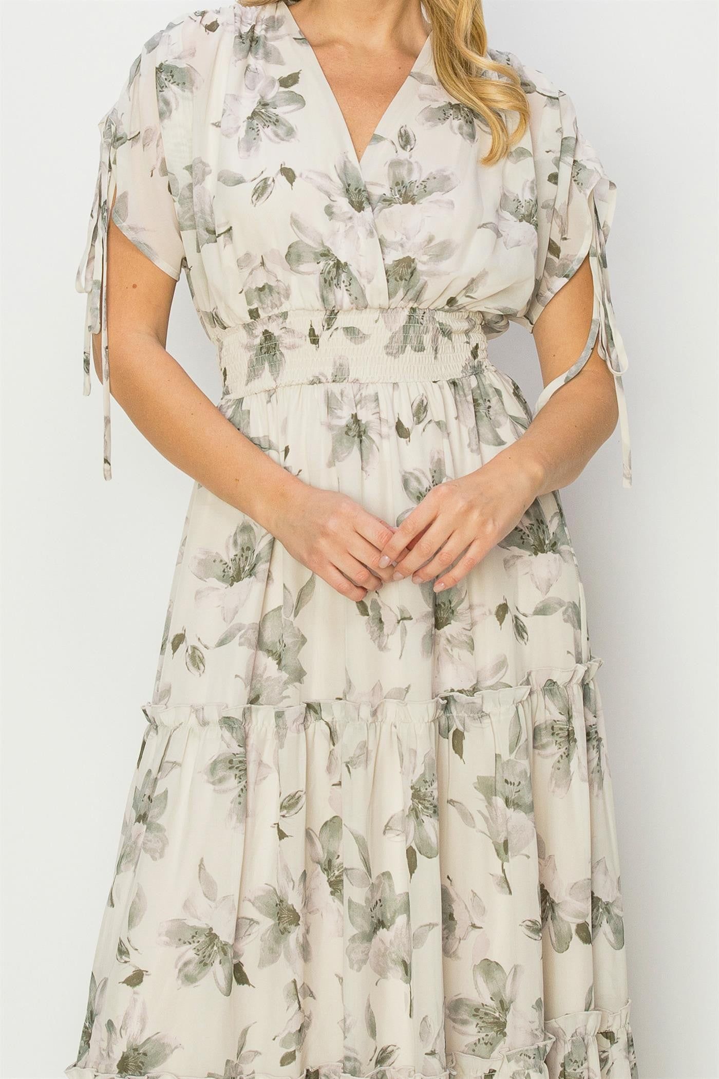 Sage Floral Maxi Dress sold by Pinkblush product image thumbnail 4