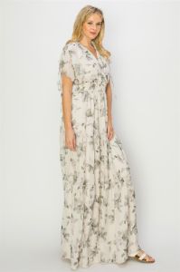 Sage Floral Maxi Dress sold by Pinkblush