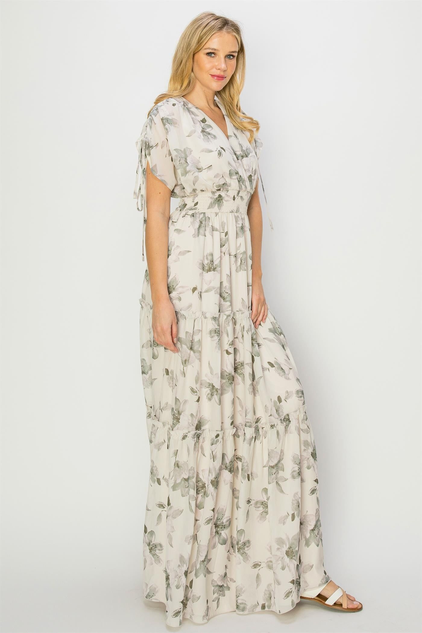 Sage Floral Maxi Dress sold by Pinkblush product image thumbnail 2