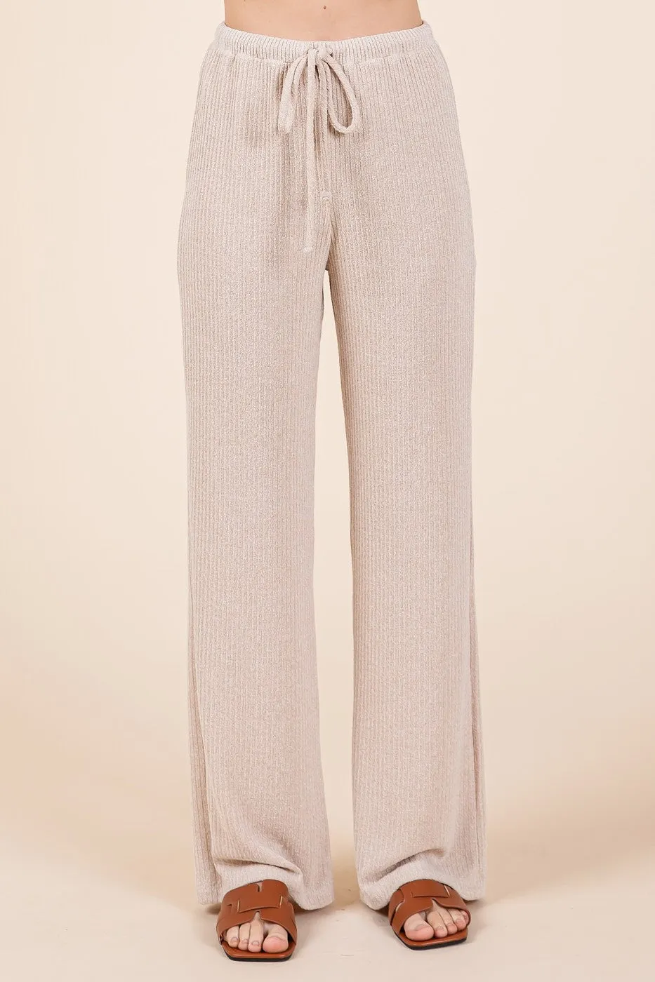 Beige Rib Knit Tank and Pant Set sold by Pinkblush product image thumbnail 4