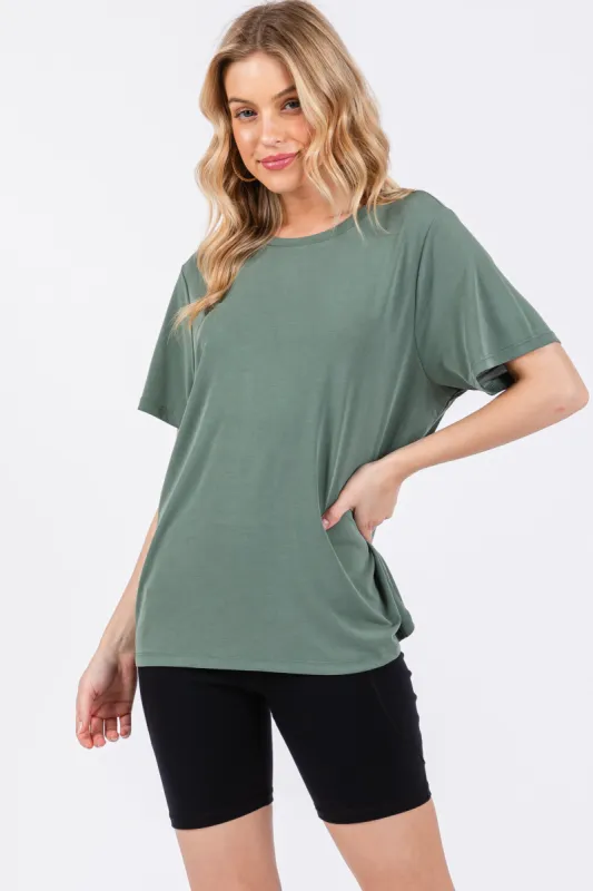 Green Dolman Sleeve Top sold by Pinkblush