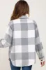 Grey Plaid Knit Shirt Jacket sold by Pinkblush