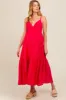Fuchsia Eyelet Lace Maternity Midi Dress sold by Pinkblush