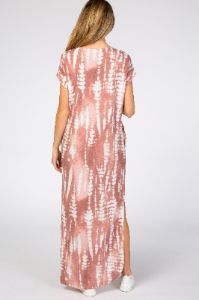 Mauve Tie Dye Maternity Maxi Dress sold by Pinkblush