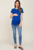 Royal Basic Crew Neck Maternity Tee sold by Pinkblush
