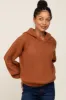 Camel Hooded Maternity Sweater sold by Pinkblush