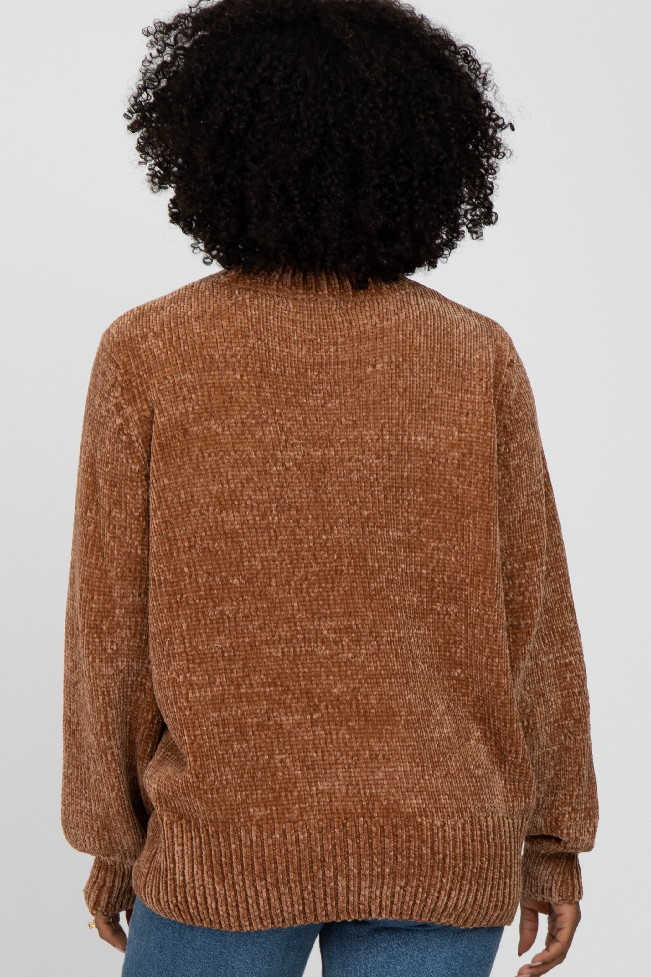 Camel Chenille Knit Sweater sold by Pinkblush product image thumbnail 3
