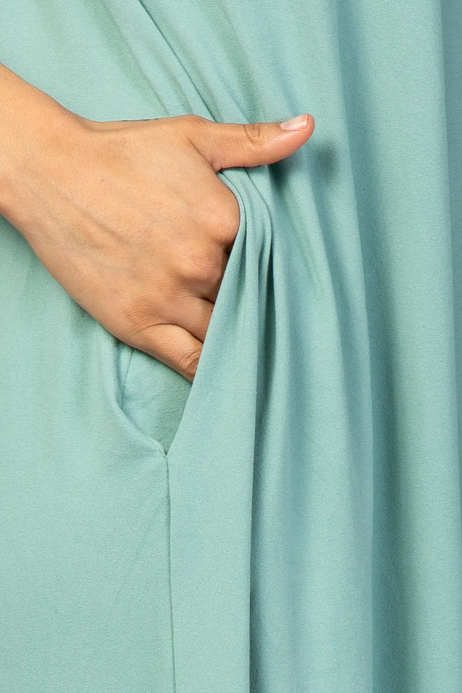 Light Olive Side Slit Maxi Dress sold by Pinkblush product image thumbnail 4