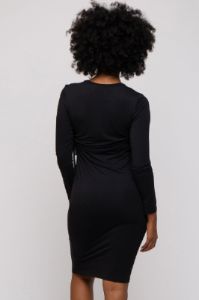 Black Long Sleeve Nursing Dress sold by Pinkblush