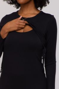 Black Long Sleeve Nursing Dress sold by Pinkblush
