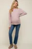 Light Pink Long Sleeve Maternity Top sold by Pinkblush