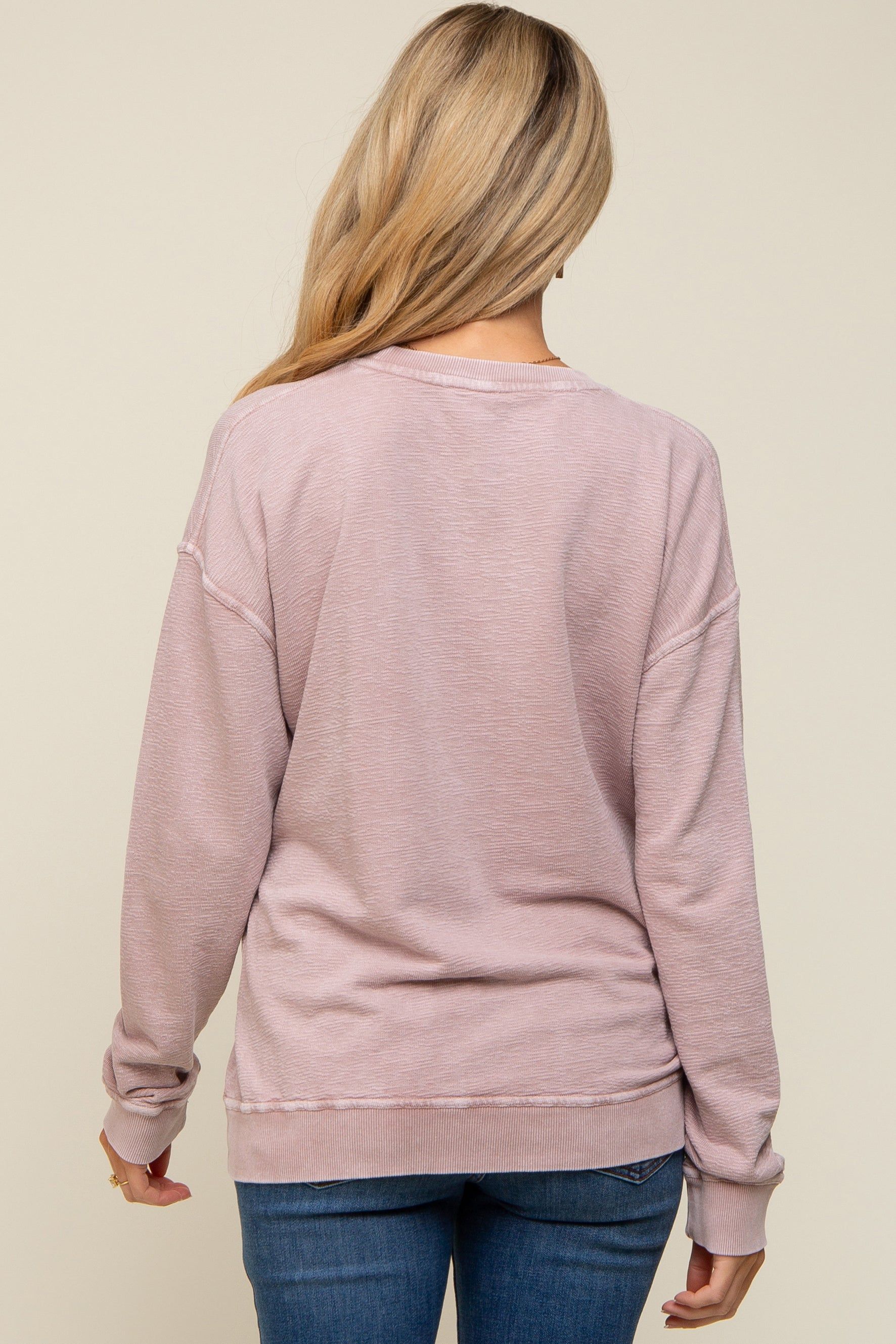 Light Pink Long Sleeve Maternity Top sold by Pinkblush product image thumbnail 3