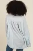 Blue Striped Button Down Oversized Long Sleeve Top sold by Pinkblush