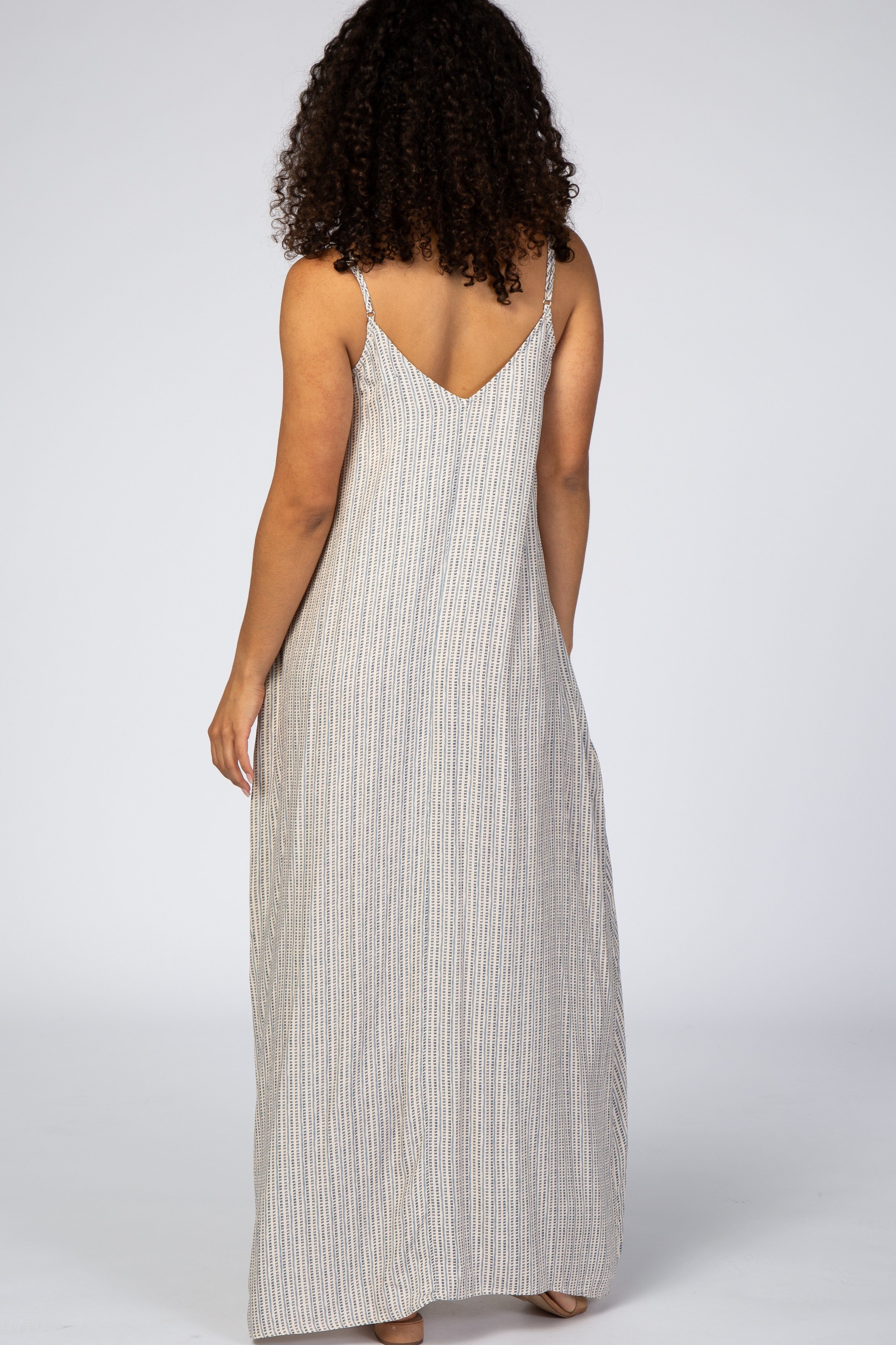 Blue Printed Cami Maxi Dress sold by Pinkblush product image thumbnail 3