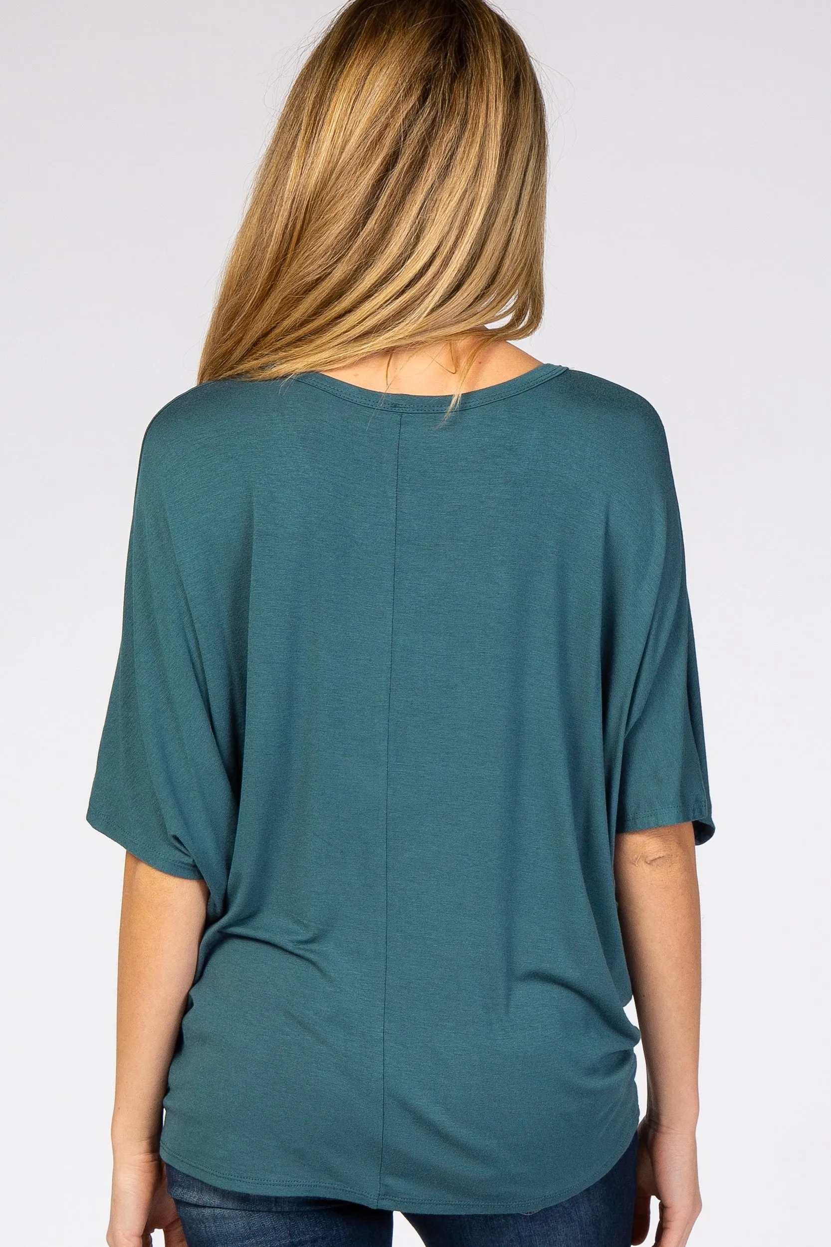 Teal Button Front Maternity Tunic sold by Pinkblush product image thumbnail 4