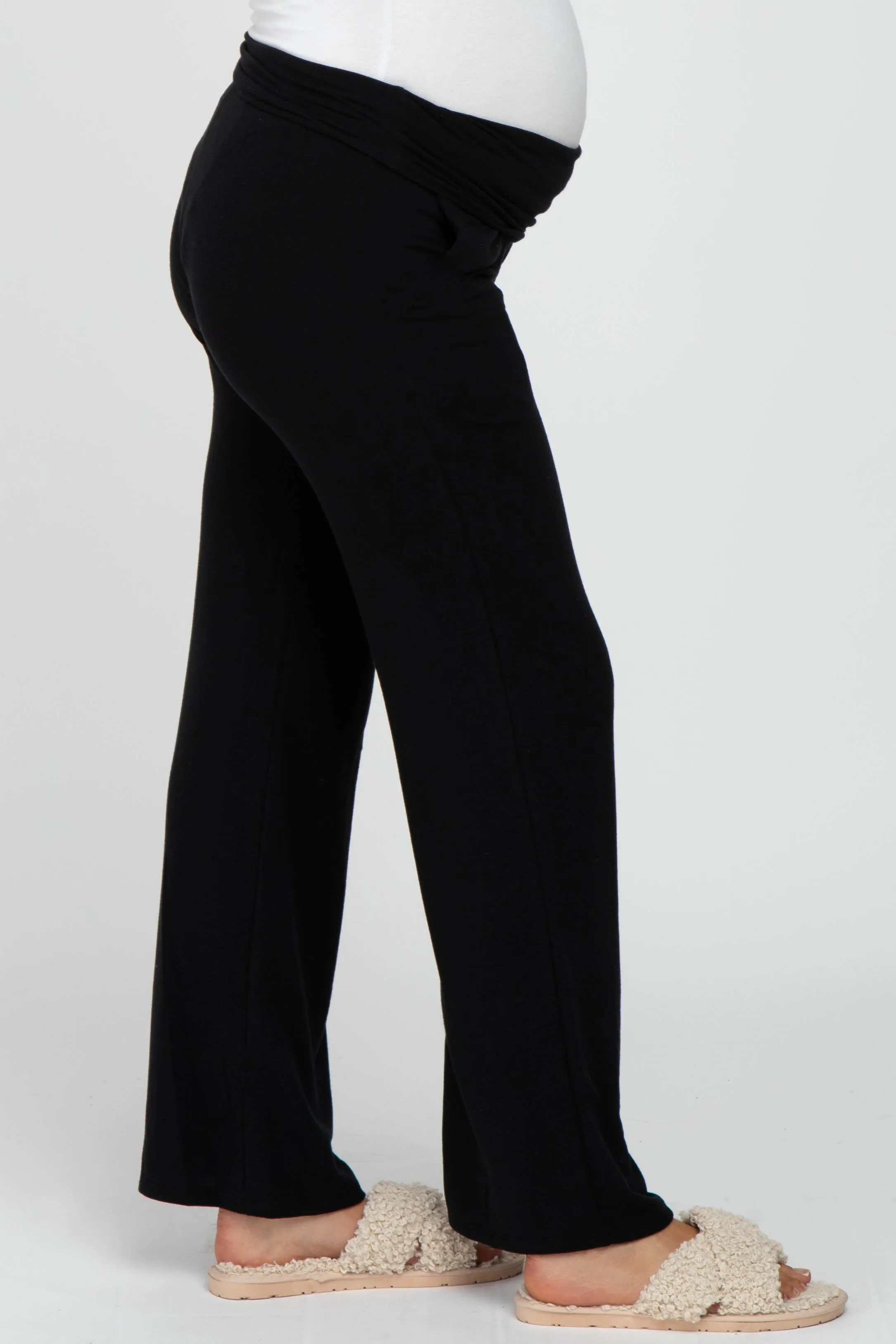 Black Maternity Yoga Pants sold by Pinkblush product image thumbnail 3
