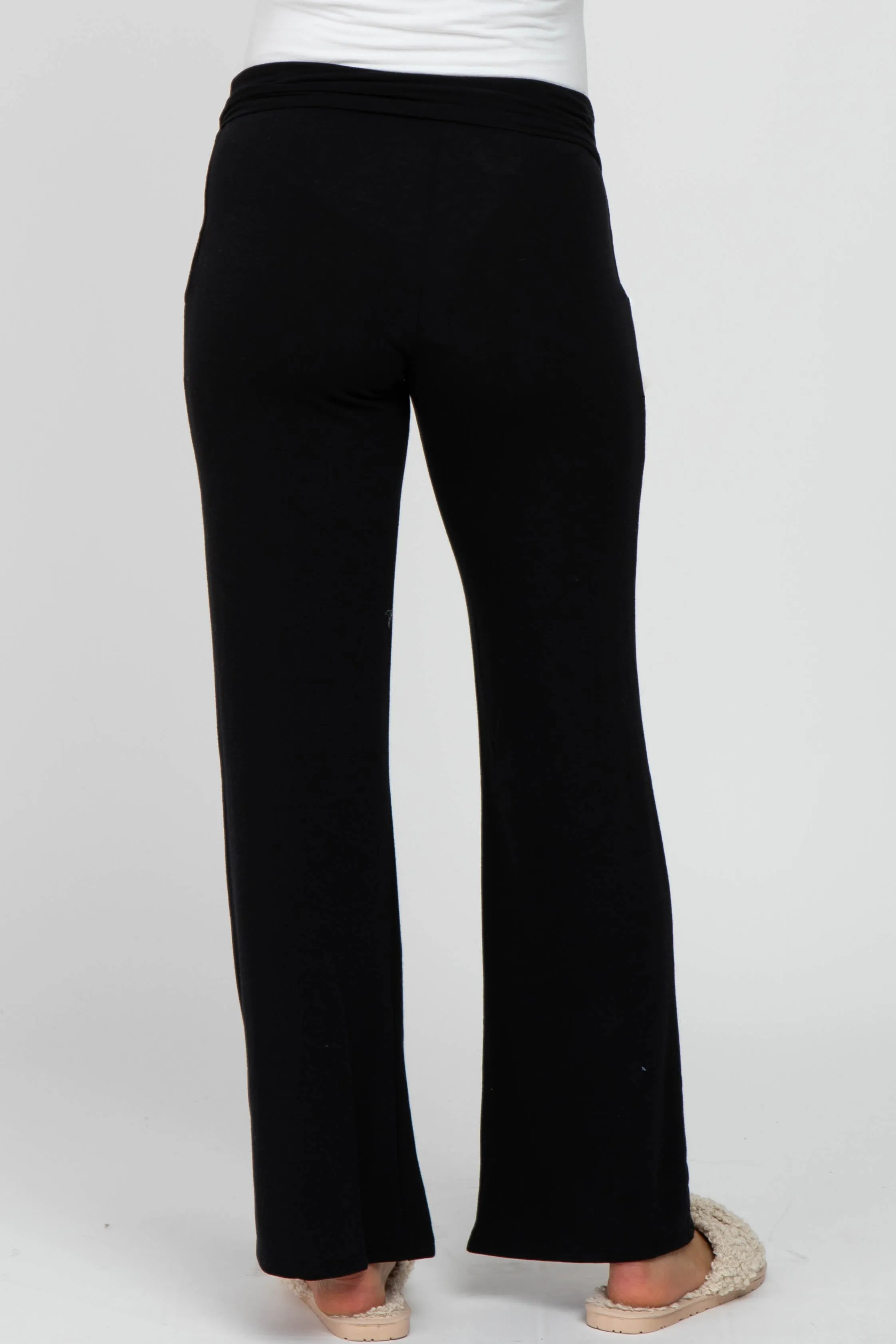 Black Maternity Yoga Pants sold by Pinkblush product image thumbnail 4
