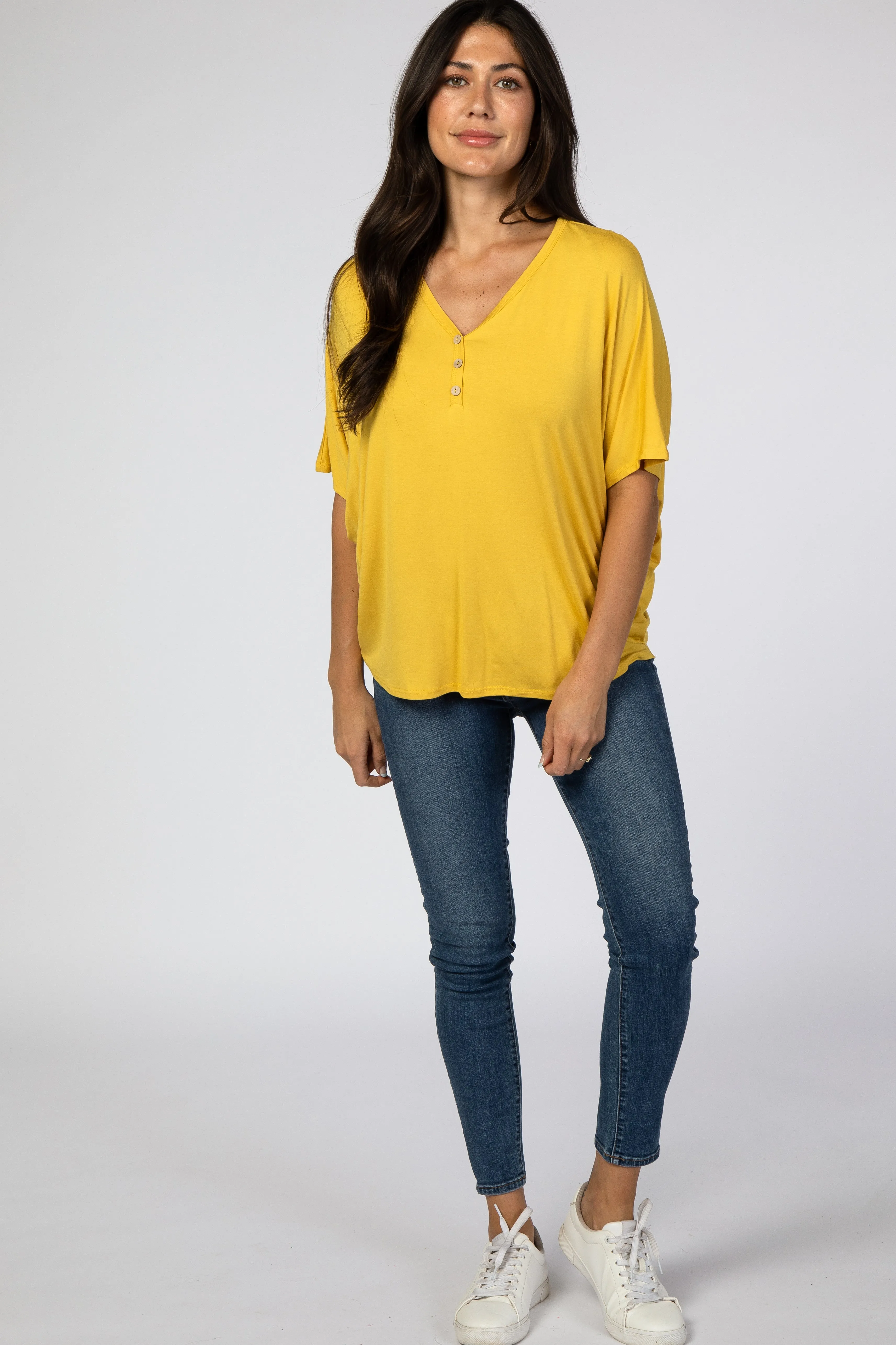 Mustard Button Front Tunic sold by Pinkblush product image thumbnail 4