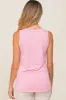 Pink Striped Sleeveless Maternity Top sold by Pinkblush