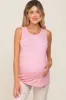 Pink Striped Sleeveless Maternity Top sold by Pinkblush