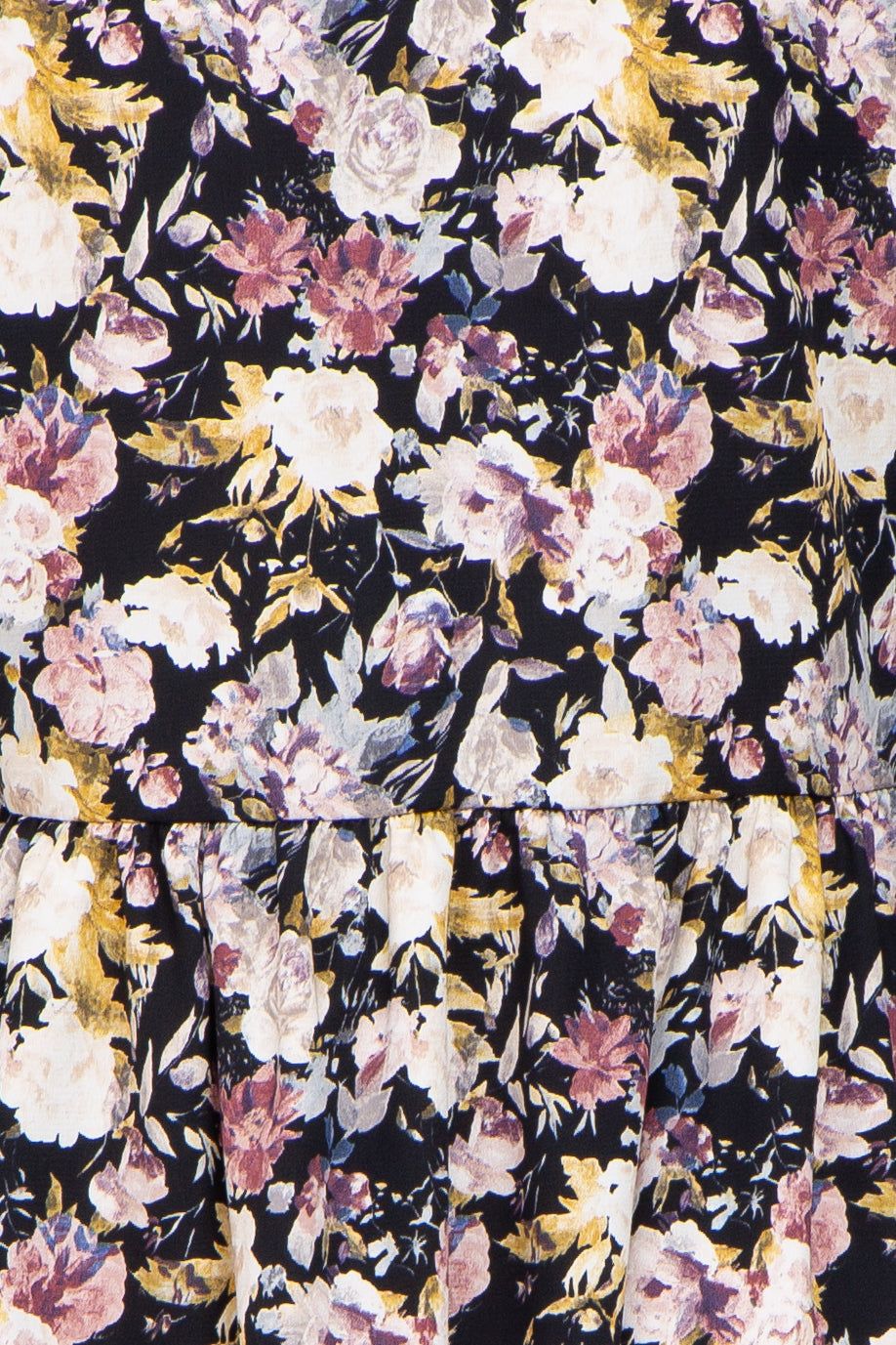 Black Floral Ruffle Mock Neck Maternity Dress sold by Pinkblush product image thumbnail 5