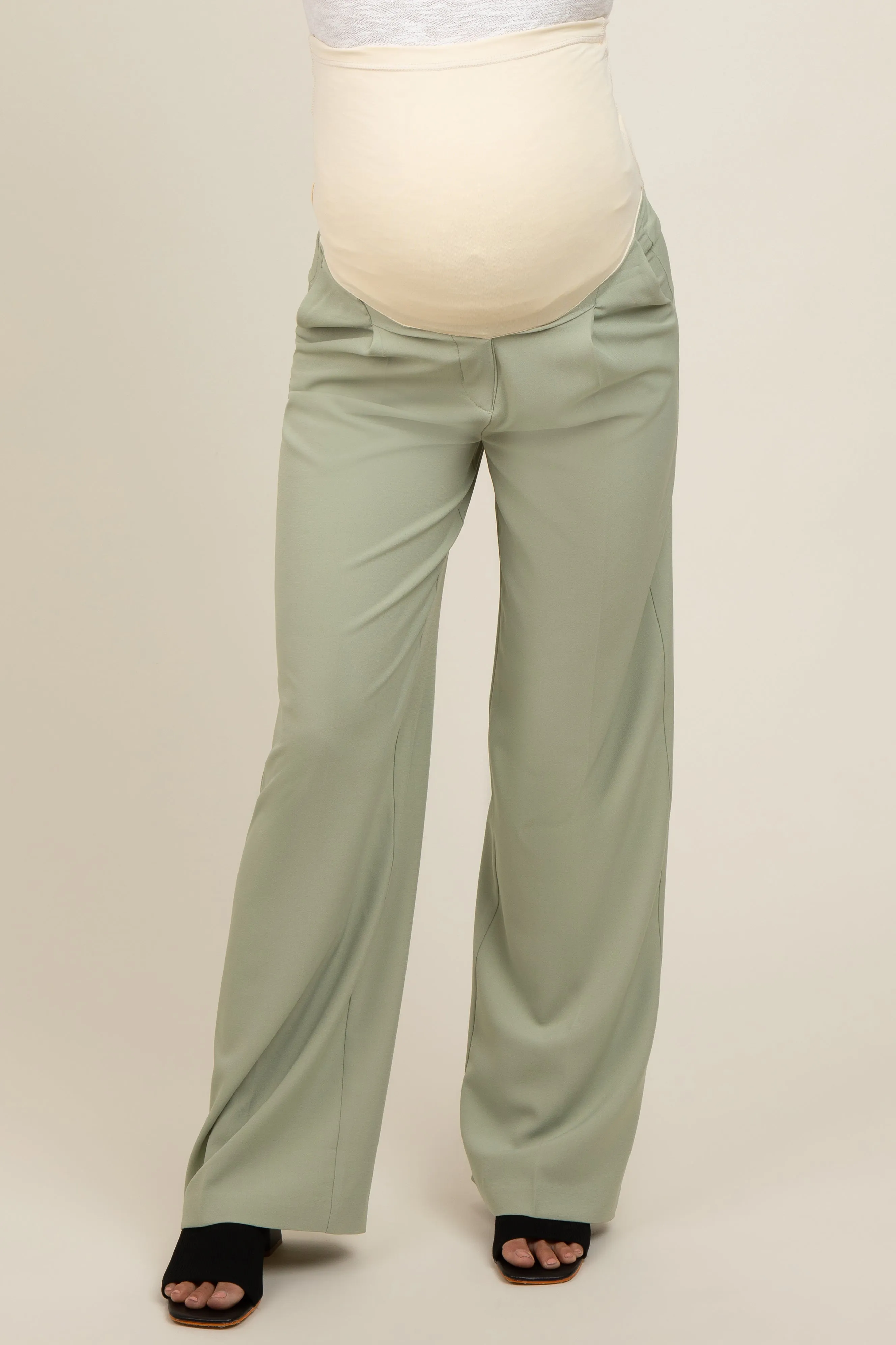 Light Olive Maternity Dress Pants sold by Pinkblush product image thumbnail 3