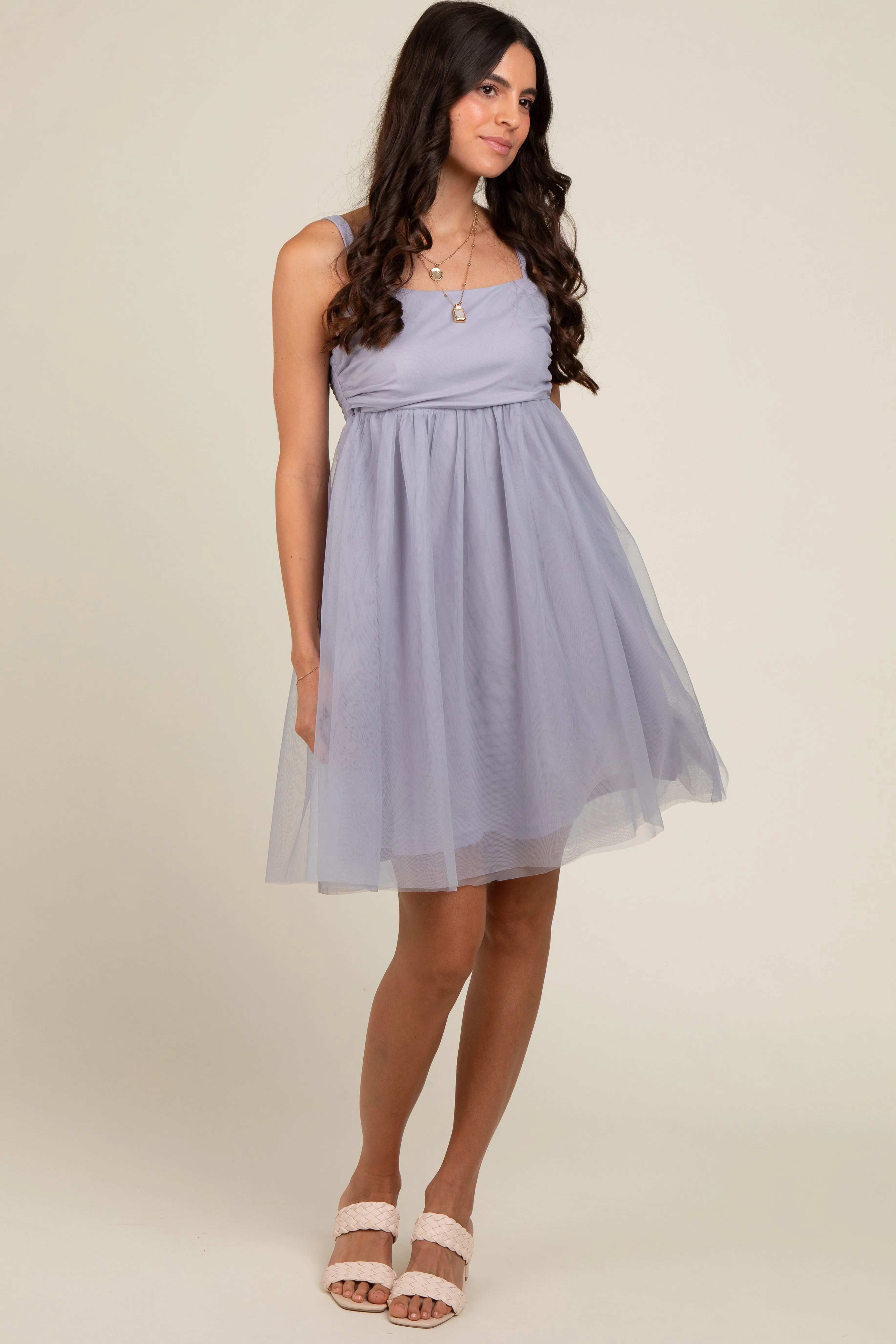 Grey Tulle Skirt Dress sold by Pinkblush product image thumbnail 2