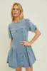 Denim Washed Denim Mini Dress sold by Pinkblush