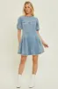 Denim Washed Denim Mini Dress sold by Pinkblush
